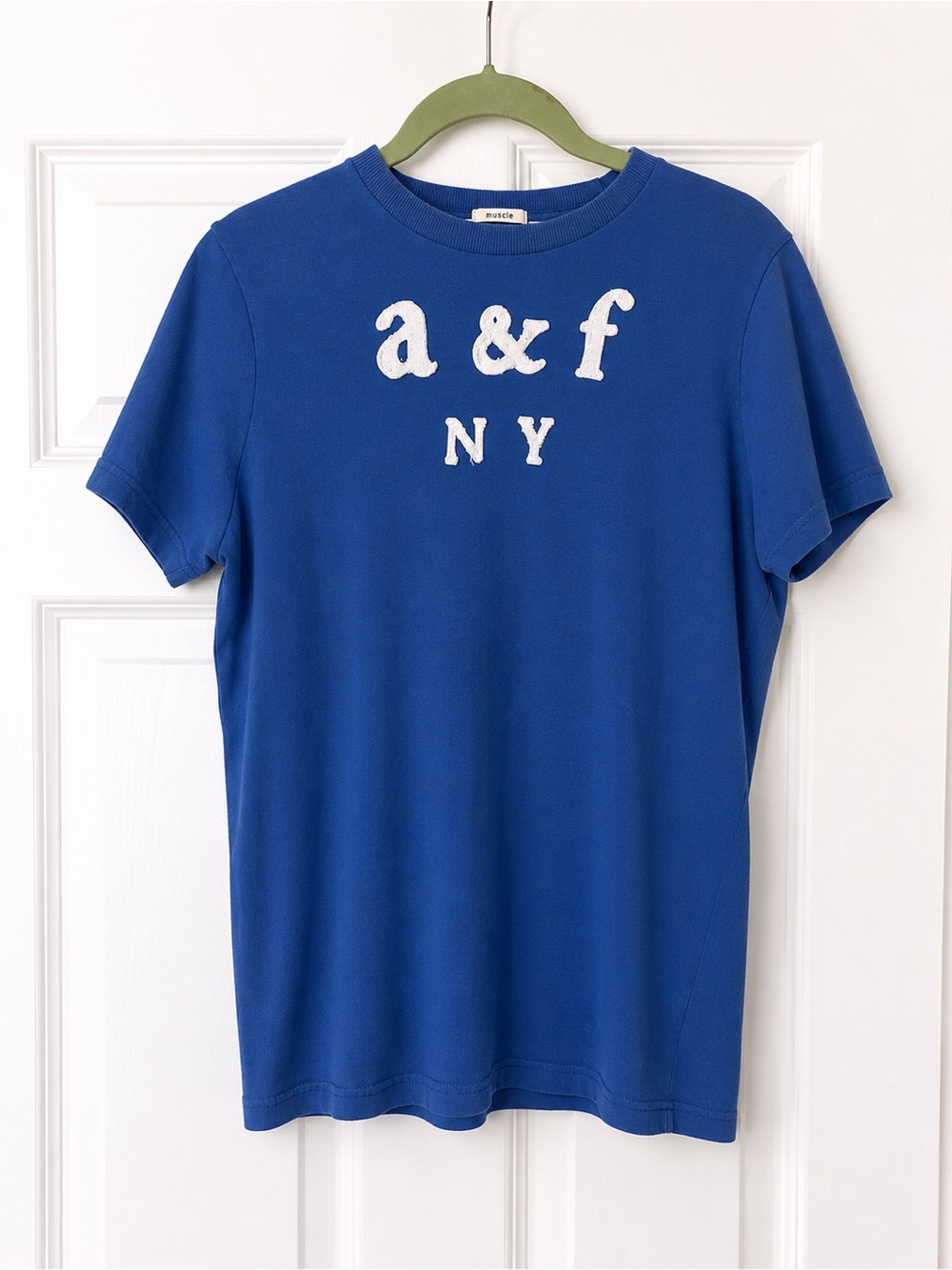 Abercrombie Kids XL Blue A&F NY Logo Tee Short Sleeve Graphic T-Shirt
